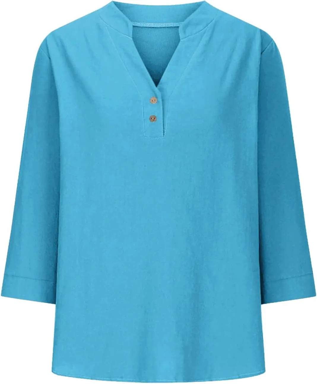Womens Office Ready Linen Blouses Summer Tops 2025 V Neck Button Down Shirts Casual Tunic Work Vacation Wear